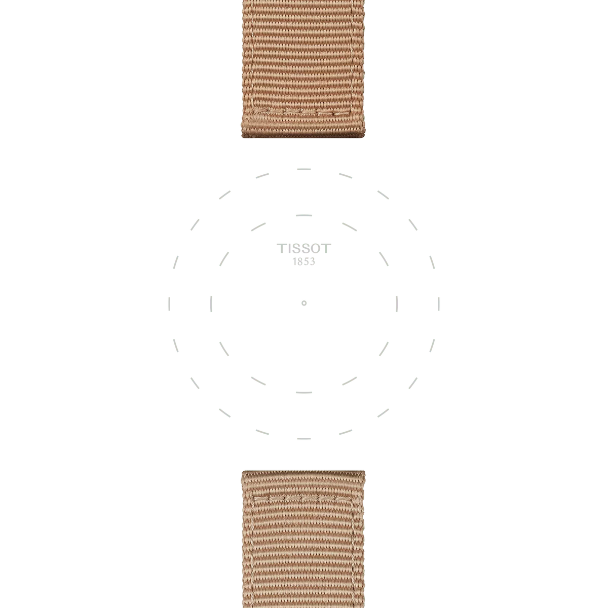 Tissot Official Beige Fabric Strap Lugs 22 mm 3