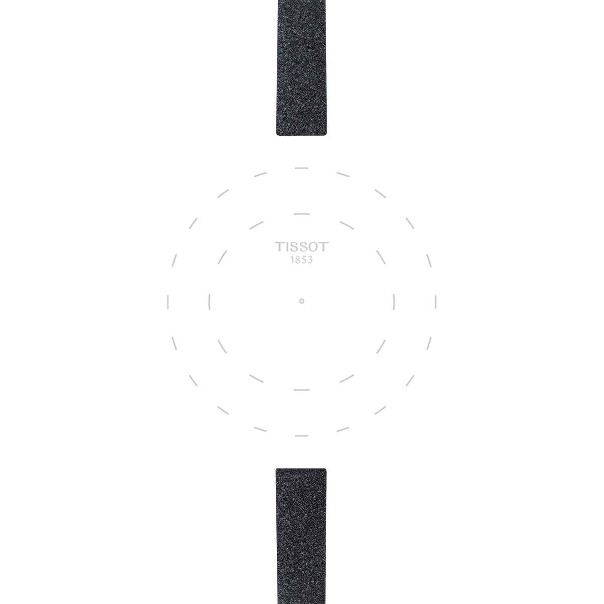 Tissot Official Black Synthetic Strap Lugs 9mm 3