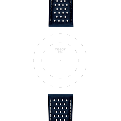 Tissot Official Blue Leather Strap Lugs 22mm 3