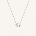 2 Ct Oval Lab Grown Diamond East West Pendant Necklace