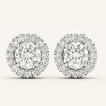 1CT Round Cut Lab Grown Diamond Earrings