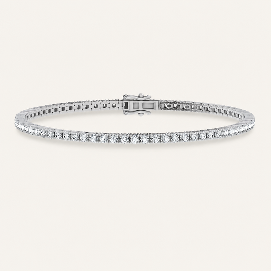 3.75CT Round Cut Lab Grown Diamond Tennis Bracelet