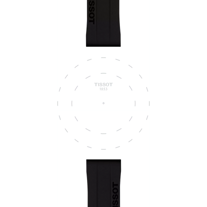 Tissot Official Black Silicone Strap Lugs 18 mm 3