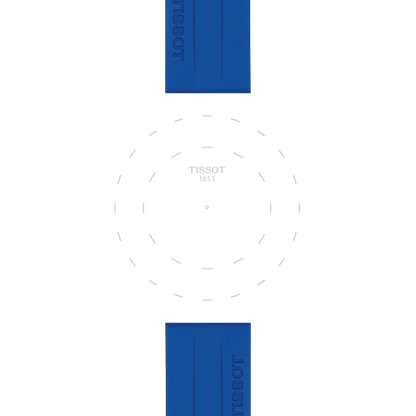 Tissot Official Blue Silicone Strap Lugs 22mm 3