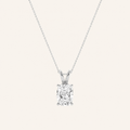3CT Elongated Cushion Cut Lab Grown Diamond Pendant Necklace