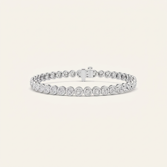 5CT Round Cut Lab Grown Diamond Tennis Bracelet