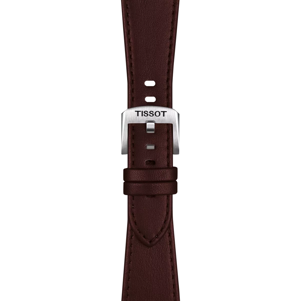 Tissot Official Brown PRX 35mm Leather Strap 2