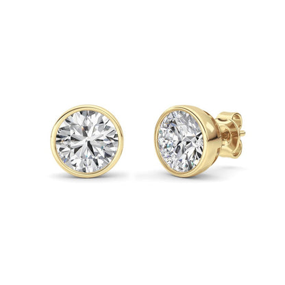 4CTW Round Shaped Lab Grown Diamond (F/VS) Earring in 14K White Gold