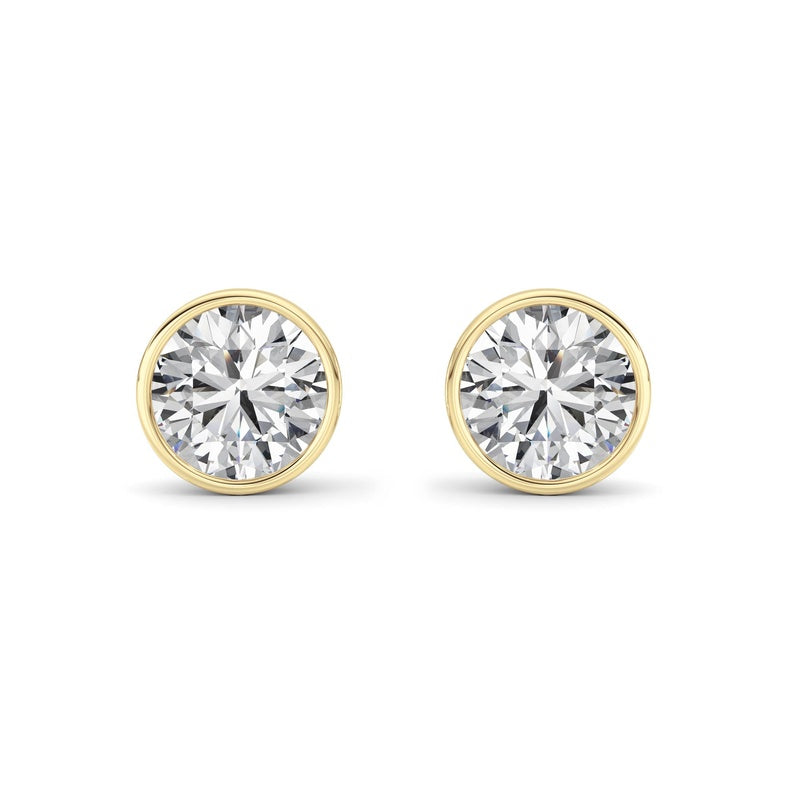 4CTW Round Shaped Lab Grown Diamond (F/VS) Earring in 14K White Gold