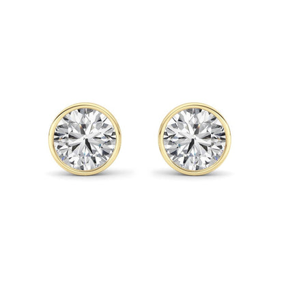 4CTW Round Shaped Lab Grown Diamond (F/VS) Earring in 14K White Gold