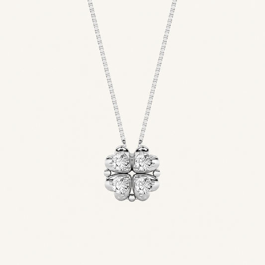 1 CT Round Cut Lab Grown Diamond Statement Necklace