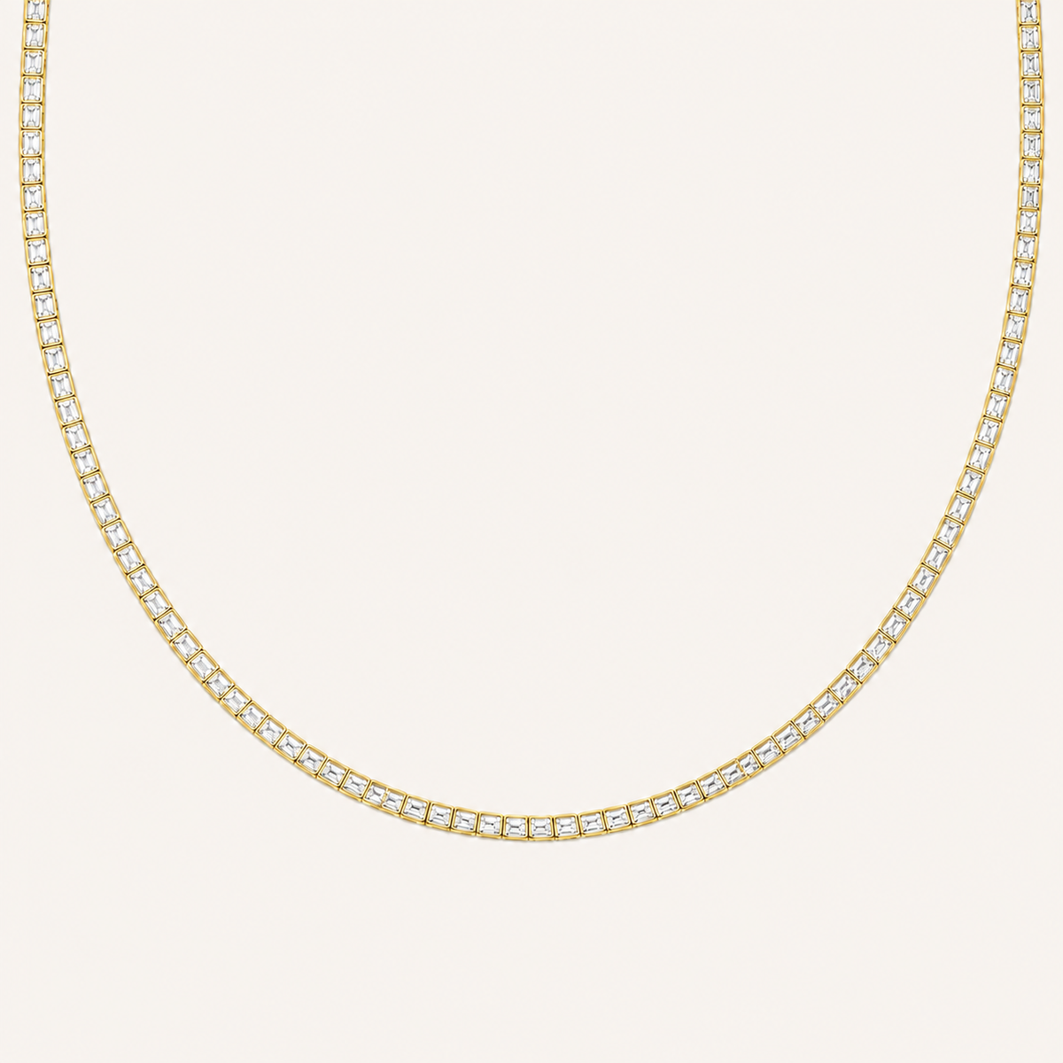 21CT Round Cut Lab Grown Diamond Tennis Necklace