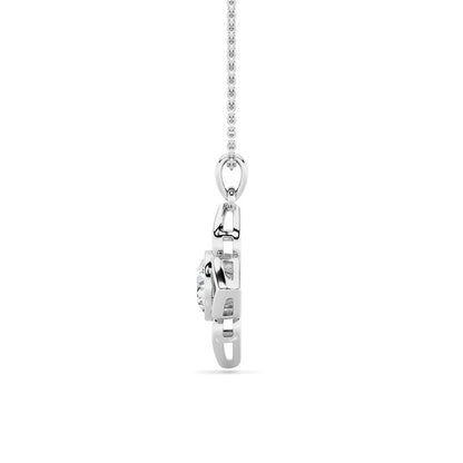1CT Round Cut Lab Grown Diamond Pendant Necklace