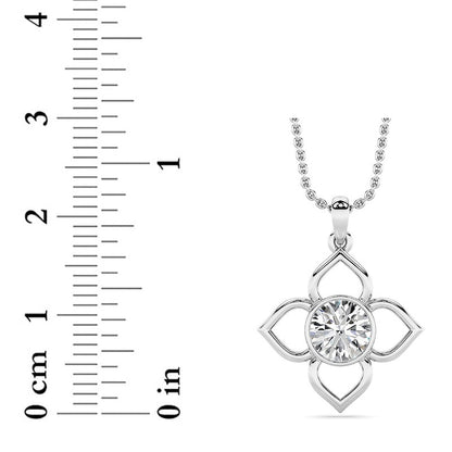 1CT Round Cut Lab Grown Diamond Pendant Necklace