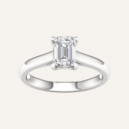 1.50CT Emerald Cut Lab Grown Diamond Solitaire Ring