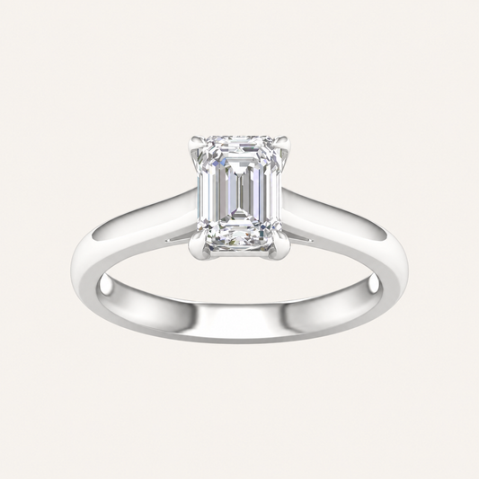 2.00CT Emerald Cut Lab Grown Diamond Solitaire Ring