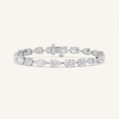 10CT Multistone Lab Grown Diamond Tennis Bracelet