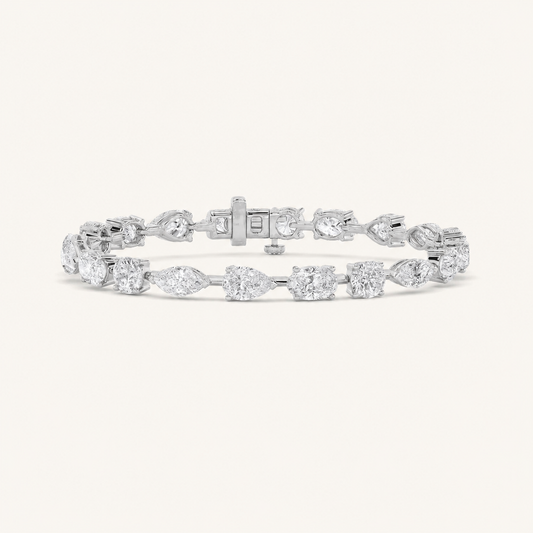 10CT Multistone Lab Grown Diamond Tennis Bracelet