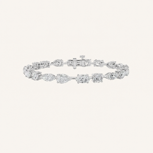12CT Multistone Lab Grown Diamond East & West Bracelet