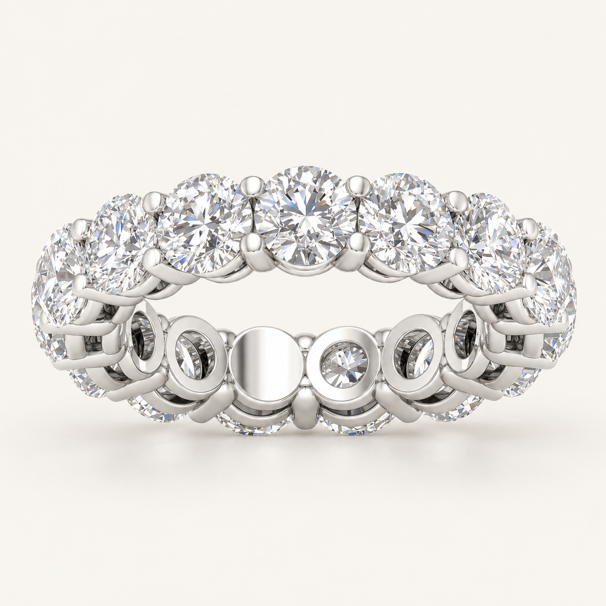 3.00 CT Round Cut Lab Grown Diamond Band Set