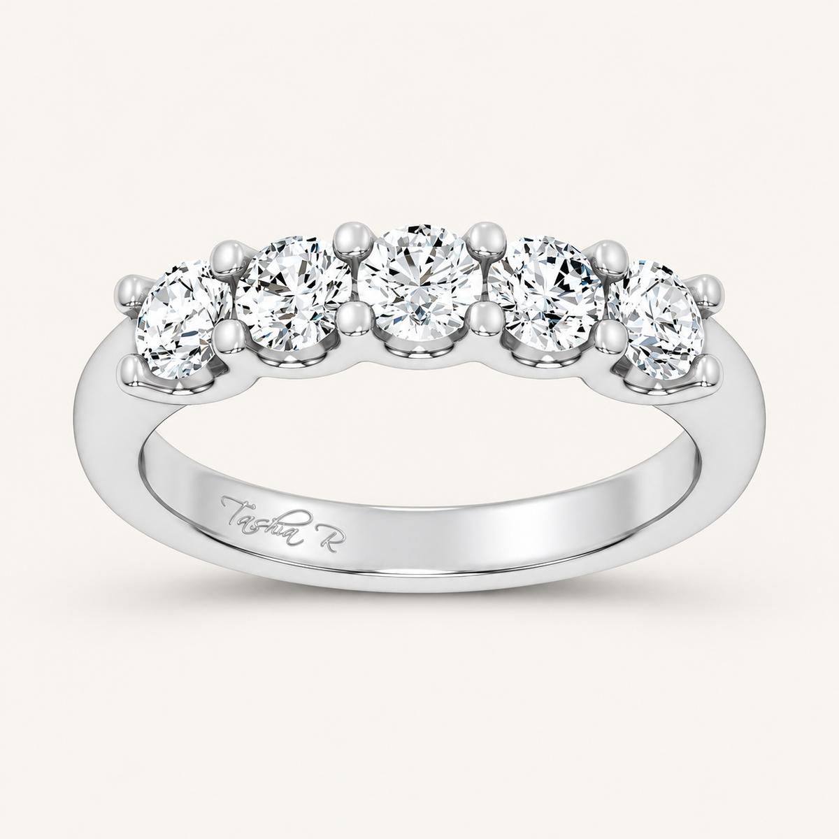 2.00 CT Round Cut Lab Grown Diamond Band Set