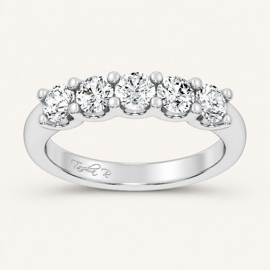 2.00 CT Round Cut Lab Grown Diamond Band Set