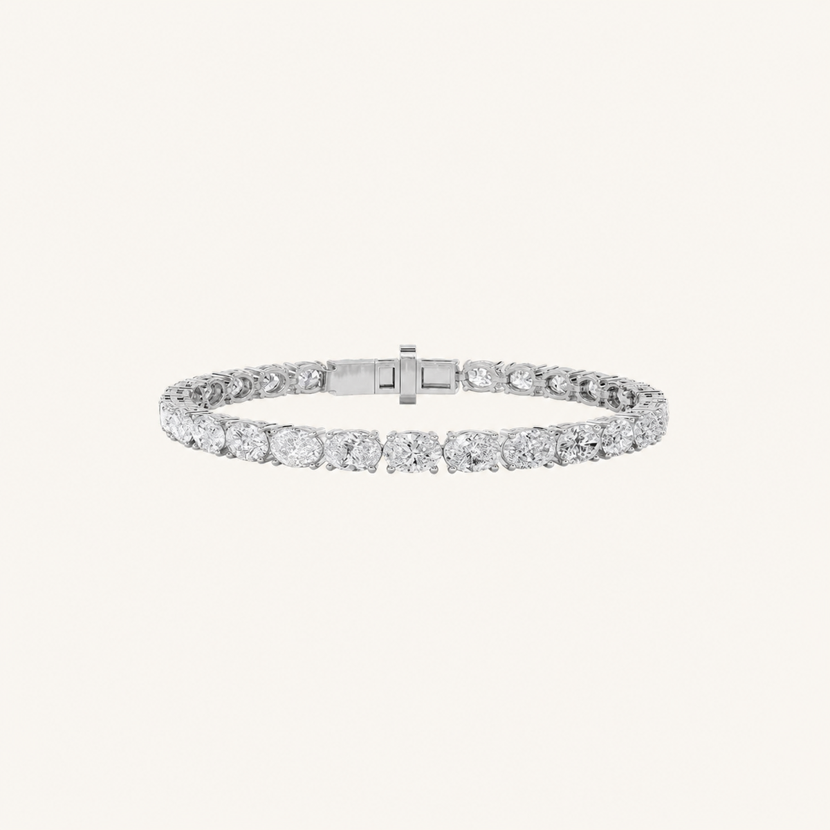 10.75CT Oval Cut Lab Grown Diamond Tennis Bracelet