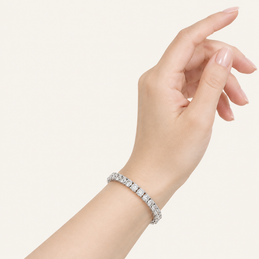 5.00CT Round Cut Lab Grown Diamond Tennis Bracelet