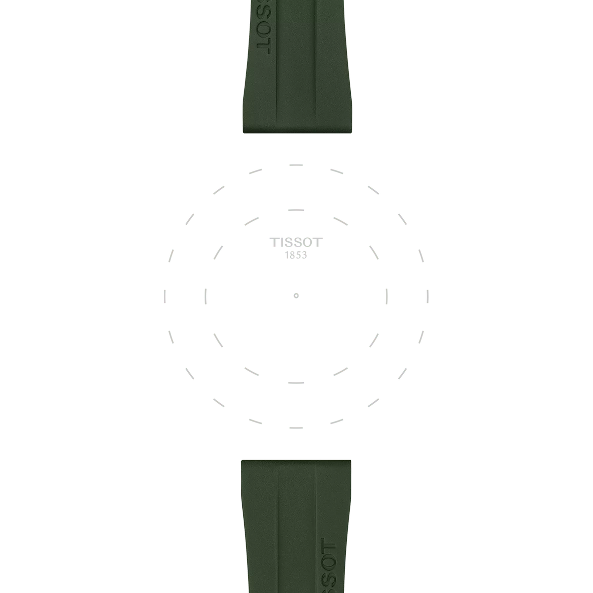 Tissot Official Khaki Rubber Strap Lugs 20mm 3