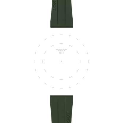 Tissot Official Khaki Rubber Strap Lugs 20mm 3