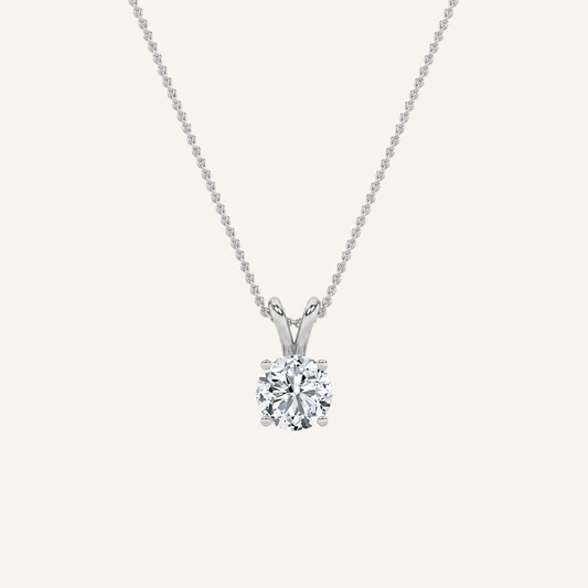 2CT Round Cut lab Grown dimaond Split Bale Pendant Necklace