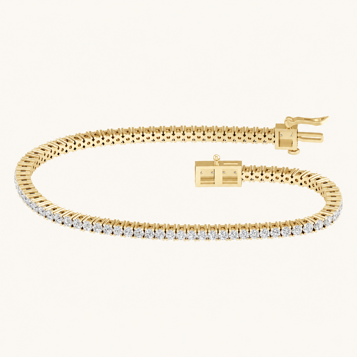 2.00CT Round Cut Lab Grown Diamond Tennis Bracelet