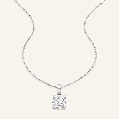 0.75CT Round Cut Certified Lab Grown Diamond Pendant