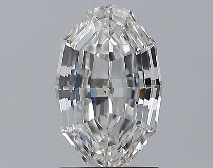 1.50CT Oval Step Cut SI1 D WH