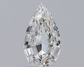 1.02CT Pear Step Cut VS1 F WH
