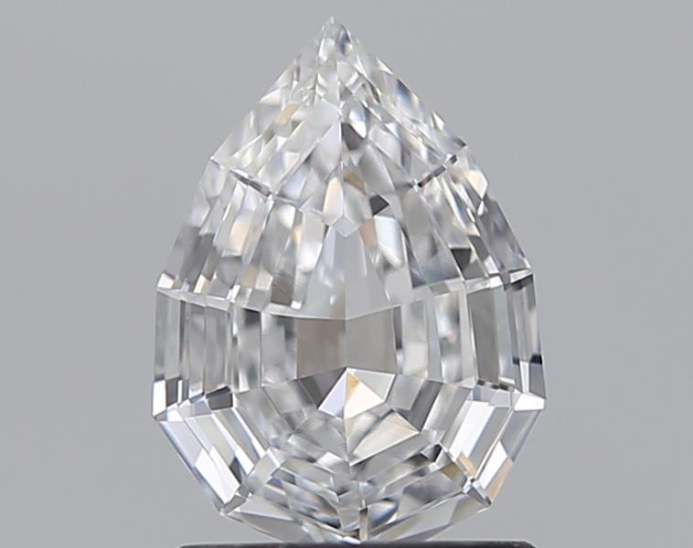 0.91CT Pear Step Cut VS2 D WH