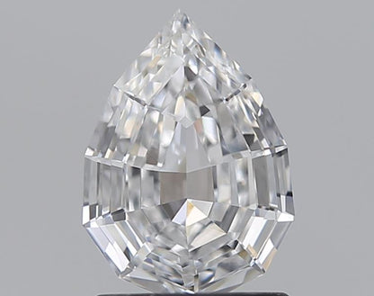 0.91CT Pear Step Cut VS2 D WH
