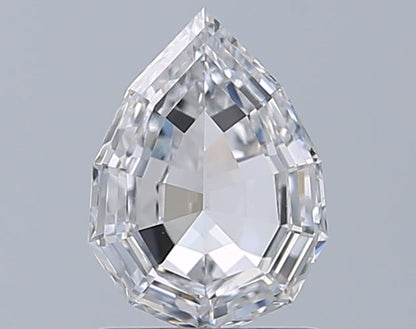 0.92CT Pear Step Cut VS1 D WH