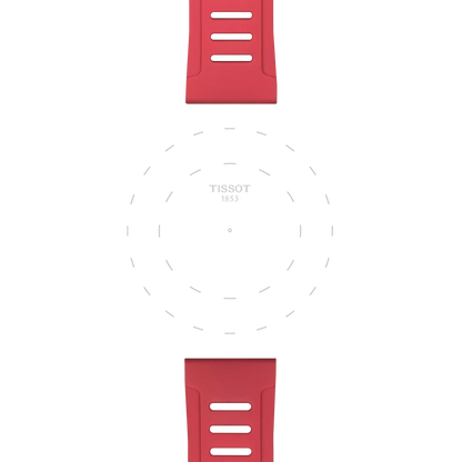 Tissot Official Red Silicone Strap Lugs 21 mm 3