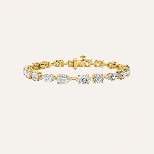 12CT Multistone Lab Grown Diamond East & West Bracelet