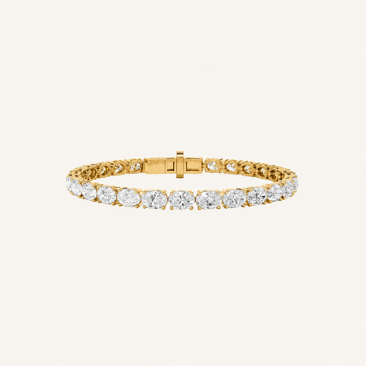 10.75CT Oval Cut Lab Grown Diamond Tennis Bracelet