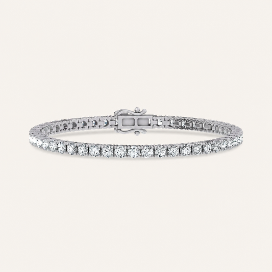 7.04CT Round Cut Lab Grown Diamond Tennis Bracelet