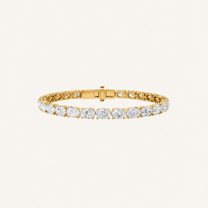 4.5CT Oval Cut Lab Grown Diamond East & West Tennis Bracelet