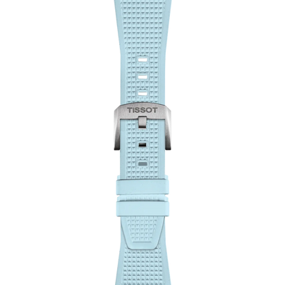 Tissot Official PRX 40mm Light Blue Rubber Strap 2