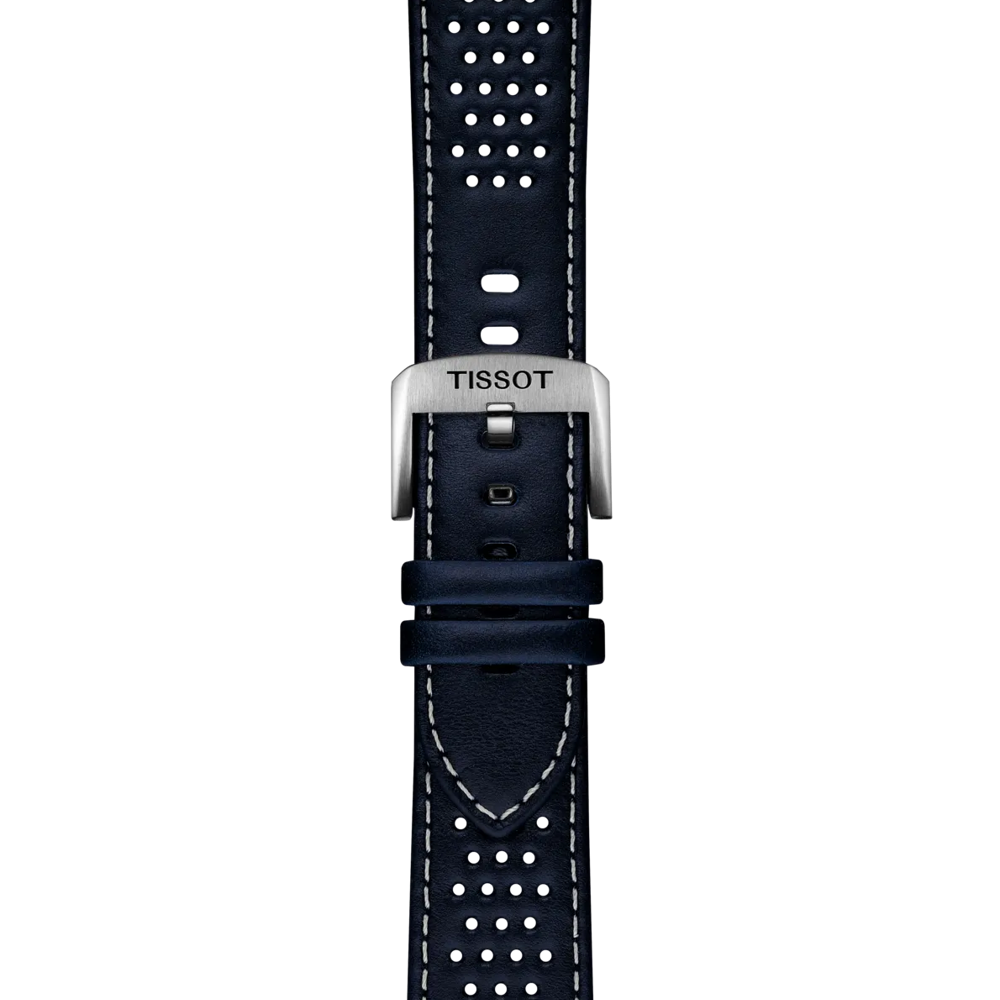Tissot Official Blue Leather Strap Lugs 22mm 2