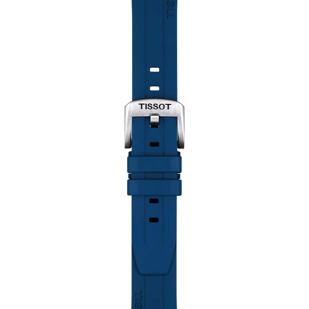 Tissot Official Blue Rubber Strap Lugs 20mm 2