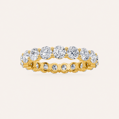 2.25CT Round Cut Lab Grown Diamond Split Prong Eternity Ring