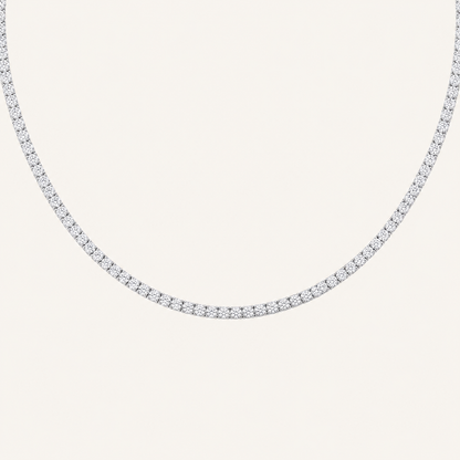 15CT Round Cut Lab Lab Grown Diamond Tennis Neckalce