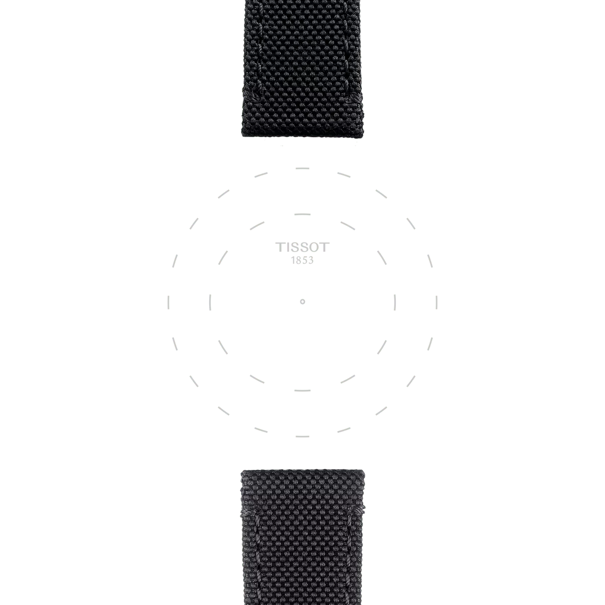 Tissot Official Black Fabric Strap Lugs 21 mm 3