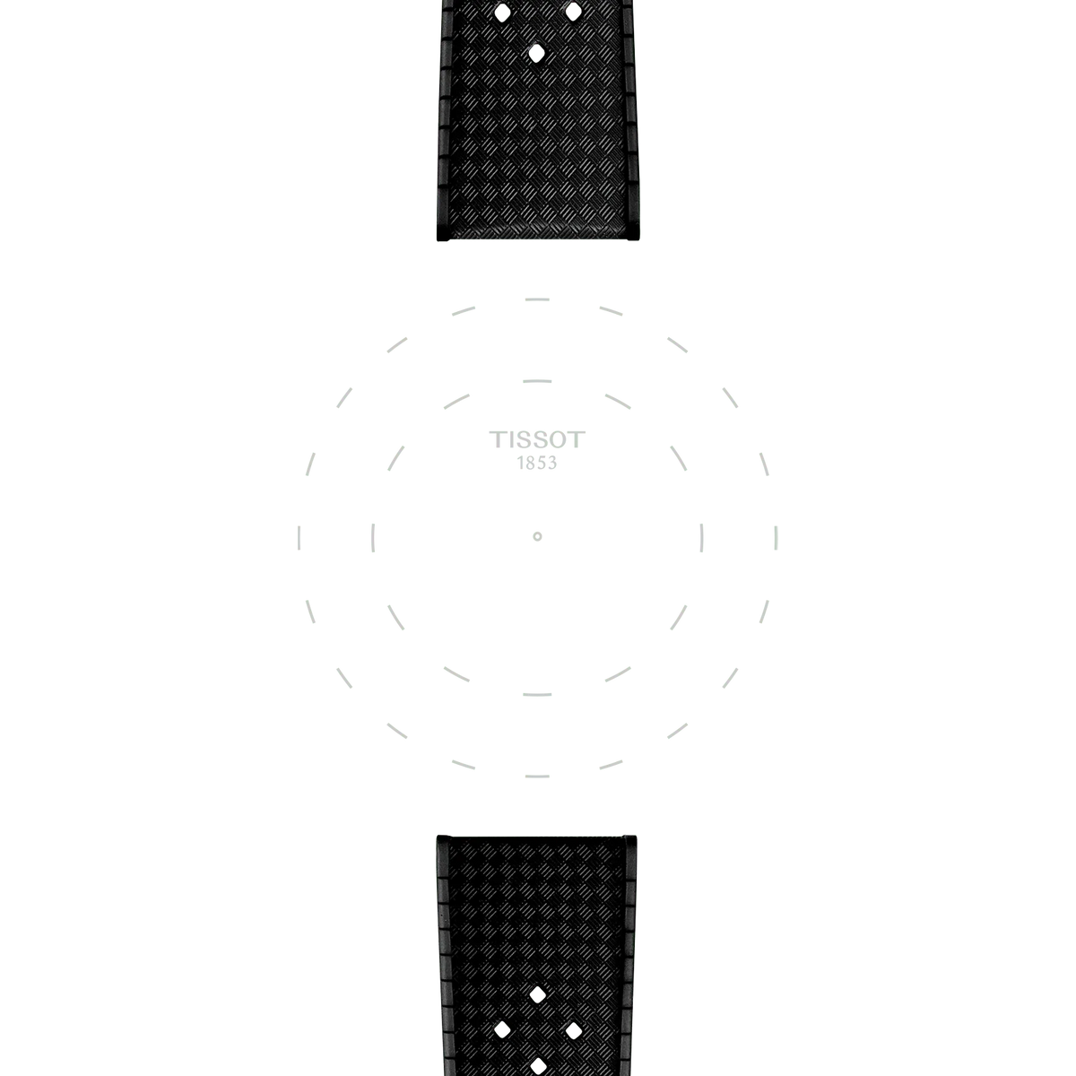 Tissot Official Black Rubber Strap Lugs 20mm 3